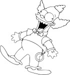 Disegno di Krusty il clown da colorare