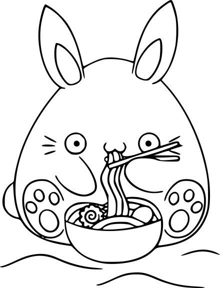 Coloriage lapin kawaii