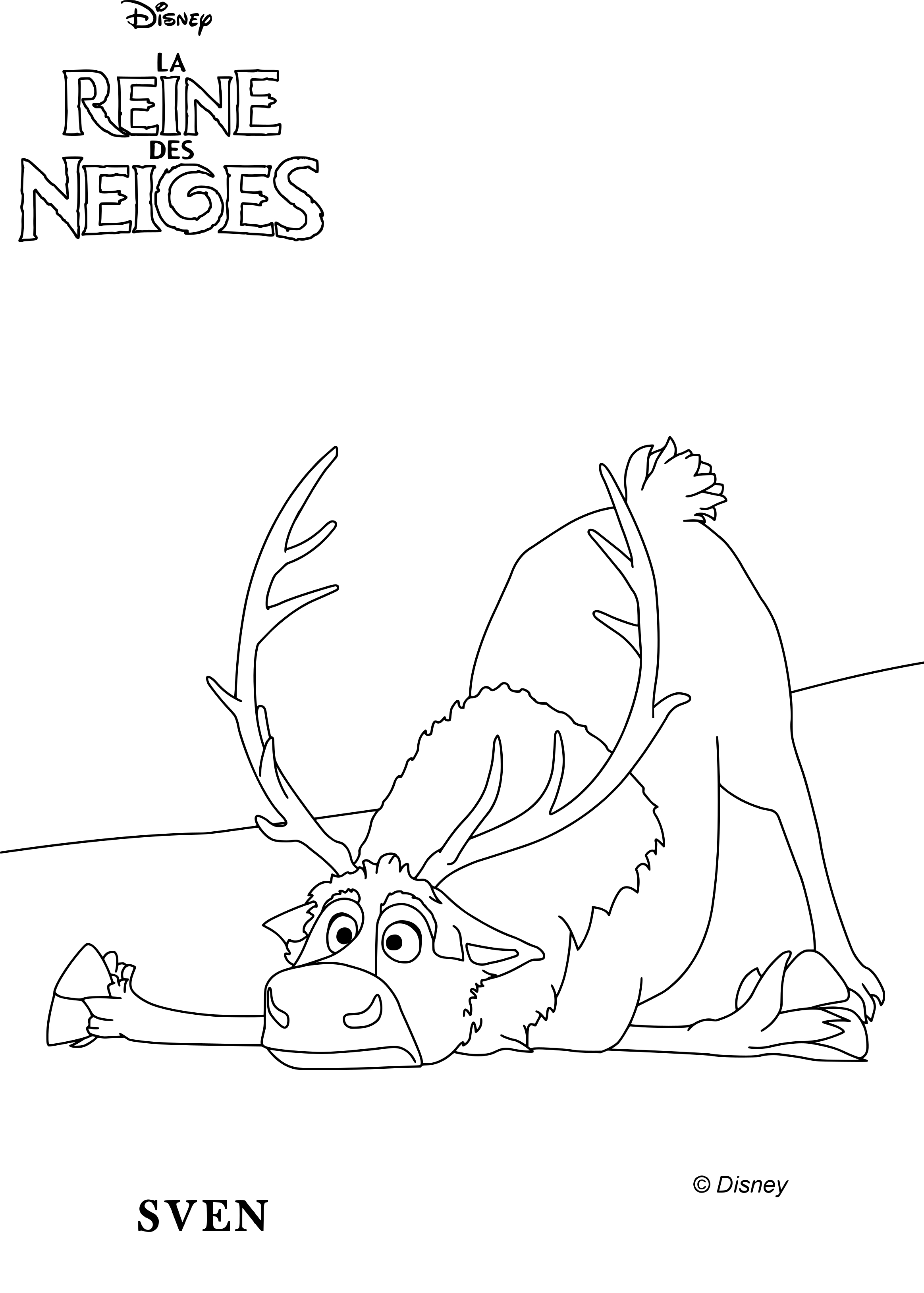 Frozen Sven coloring page