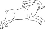 Hare coloring page