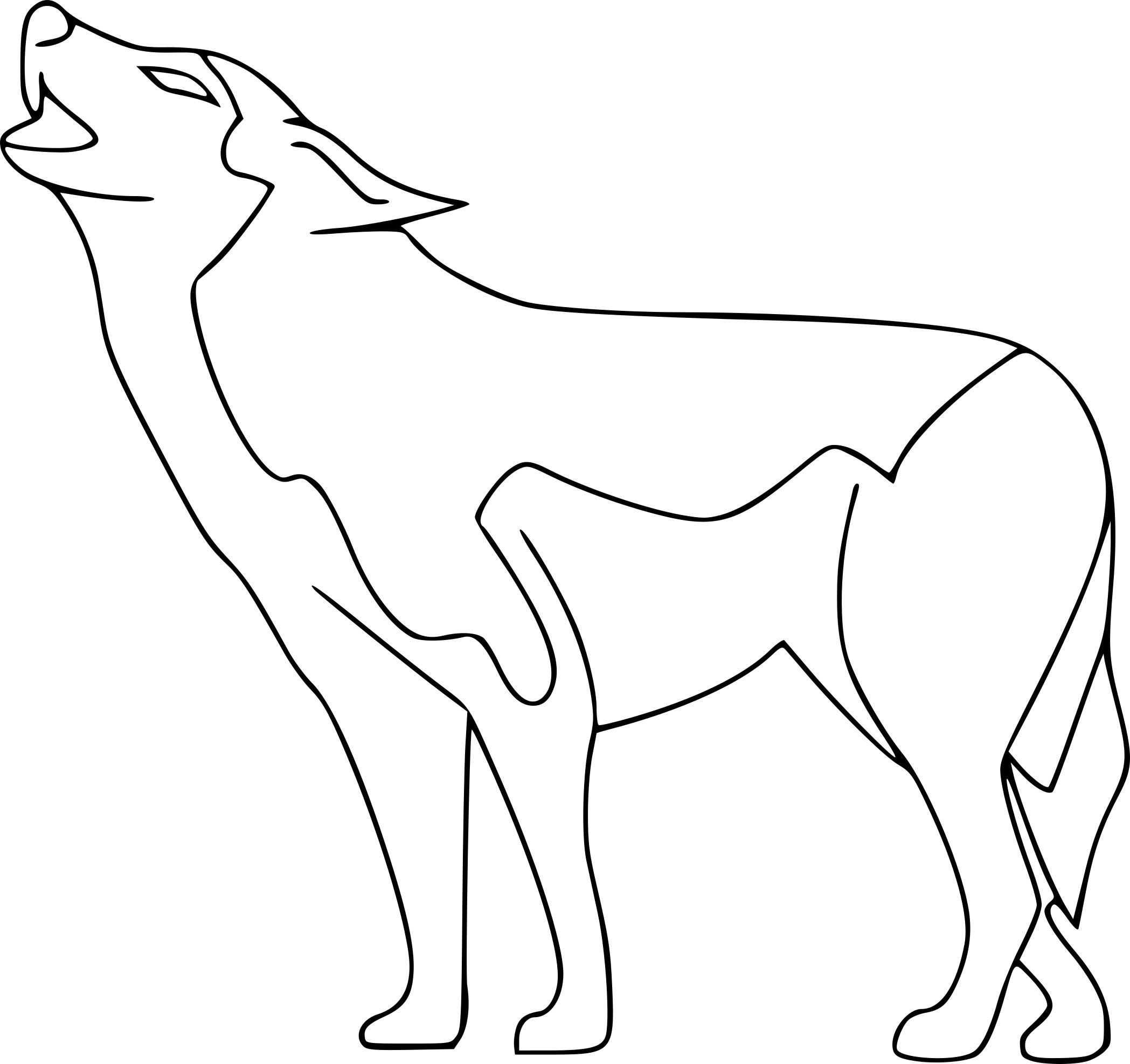 Wolf coloring page