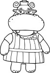 Mrs Hippopotamus coloring page