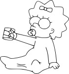 Maggie Simpson coloring page