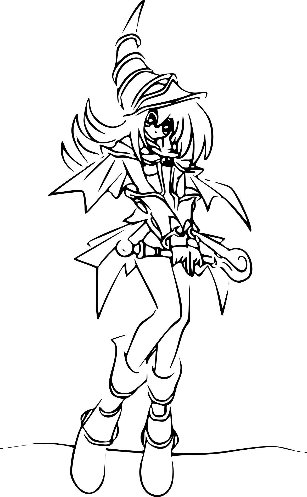 Yu Gi Ohs Dark Magician coloring page
