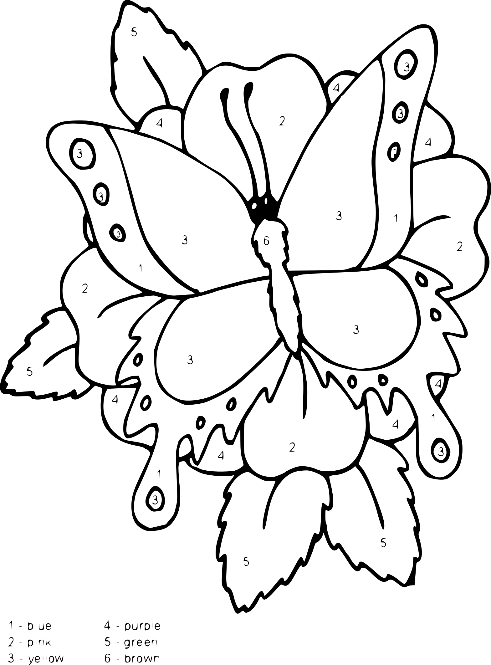 Coloriage magique papillon