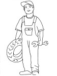 Mechanic coloring page