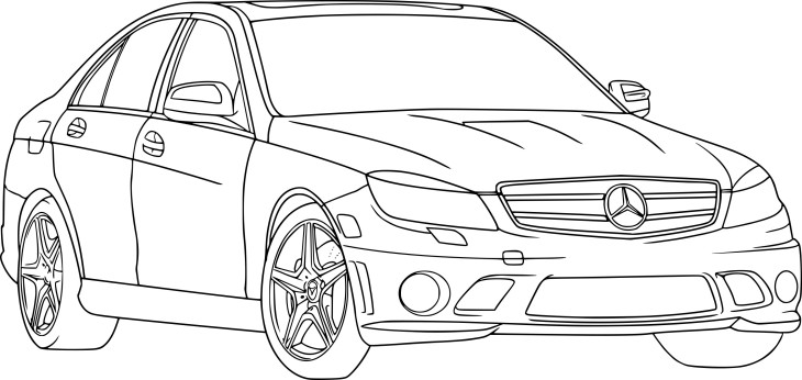 Mercedes Benz coloring page