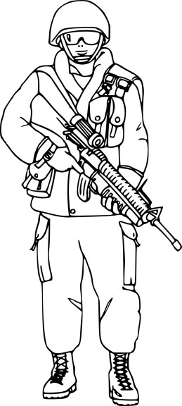 Coloriage militaire