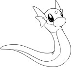 Disegno di Pokemon Dratini da colorare