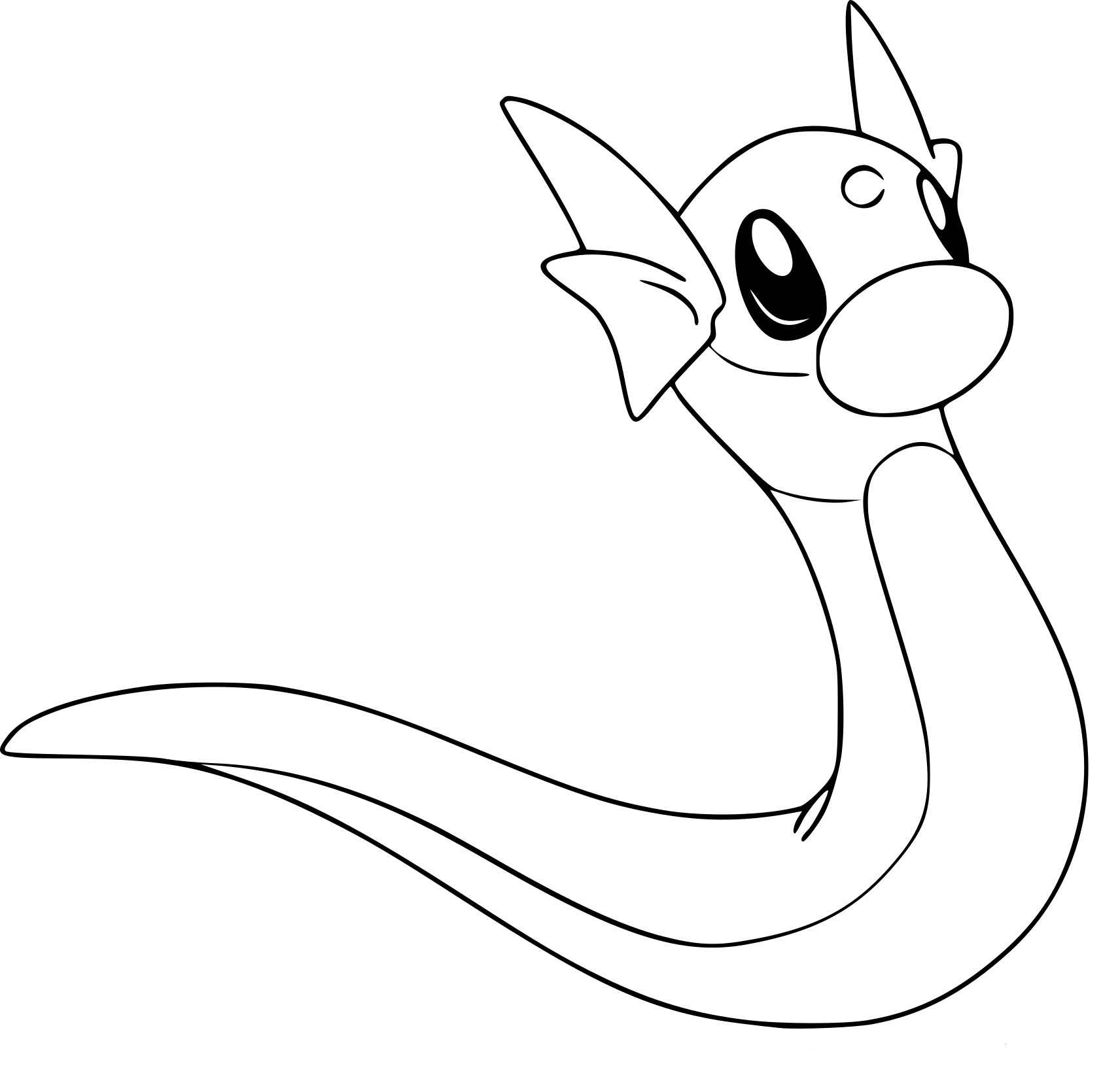 Disegno di Pokemon Dratini da colorare