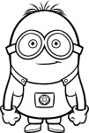 Coloriage Minion Dave