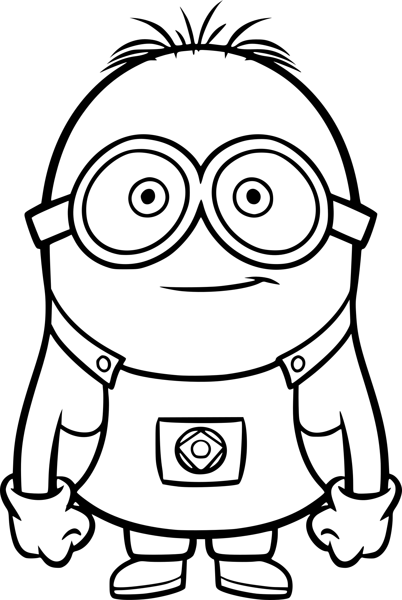 Coloriage Minion Dave