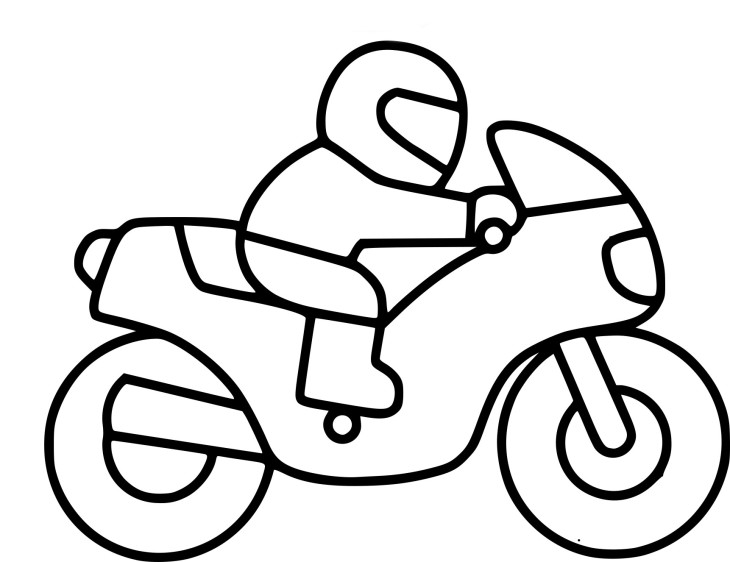 Child Motorcycle coloring page