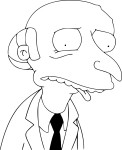 Disegno di Simpson Mr Burns da colorare