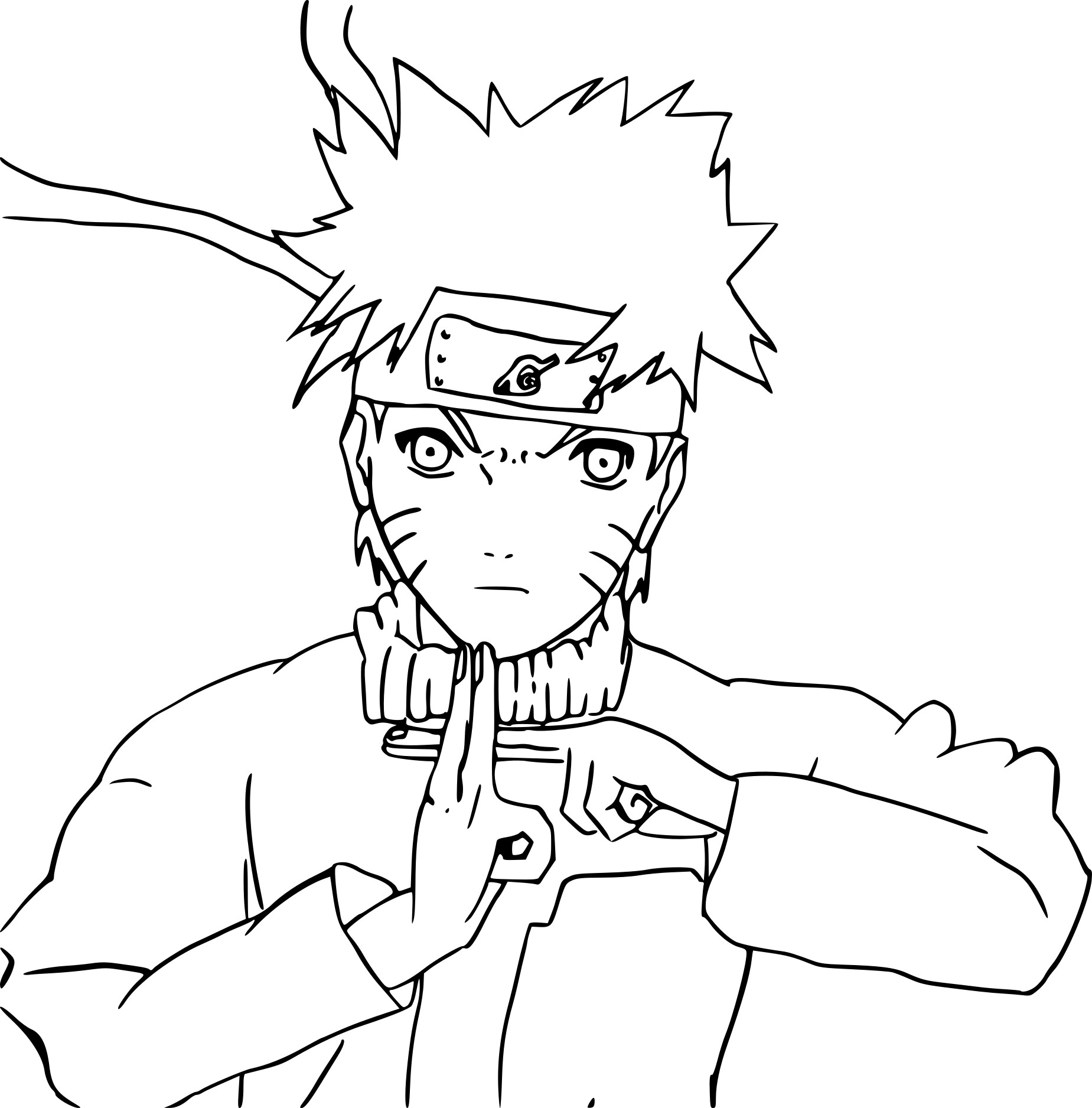 Disegno di Naruto da colorare