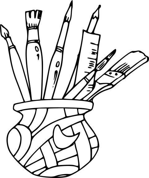 Coloriage outils de peintre