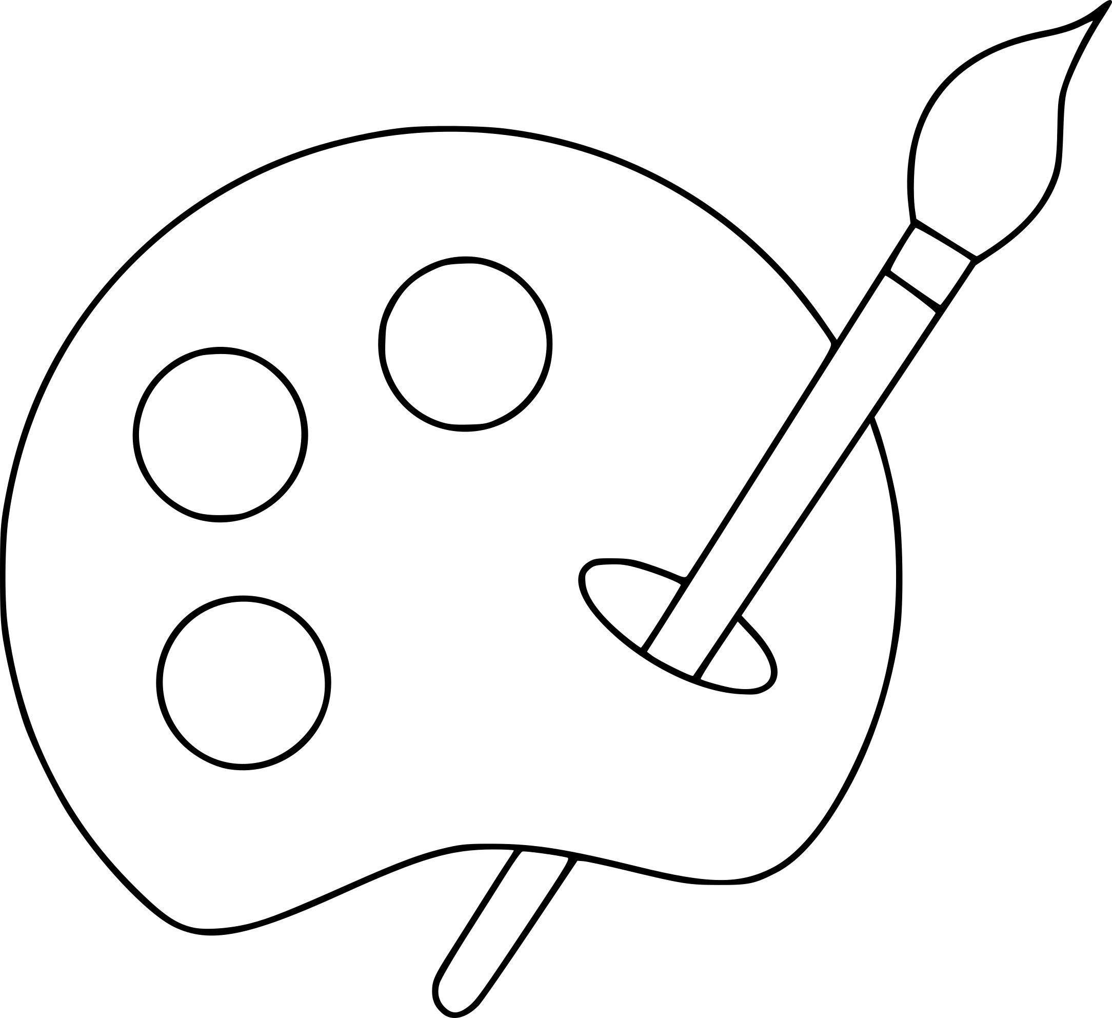 Paint Palette coloring page