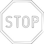 Coloriage panneau stop