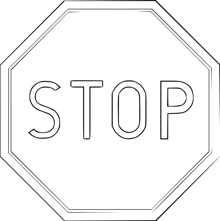 Coloriage panneau stop