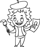 Painter coloring page