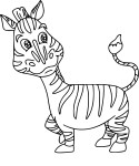 Small Zebra coloring page