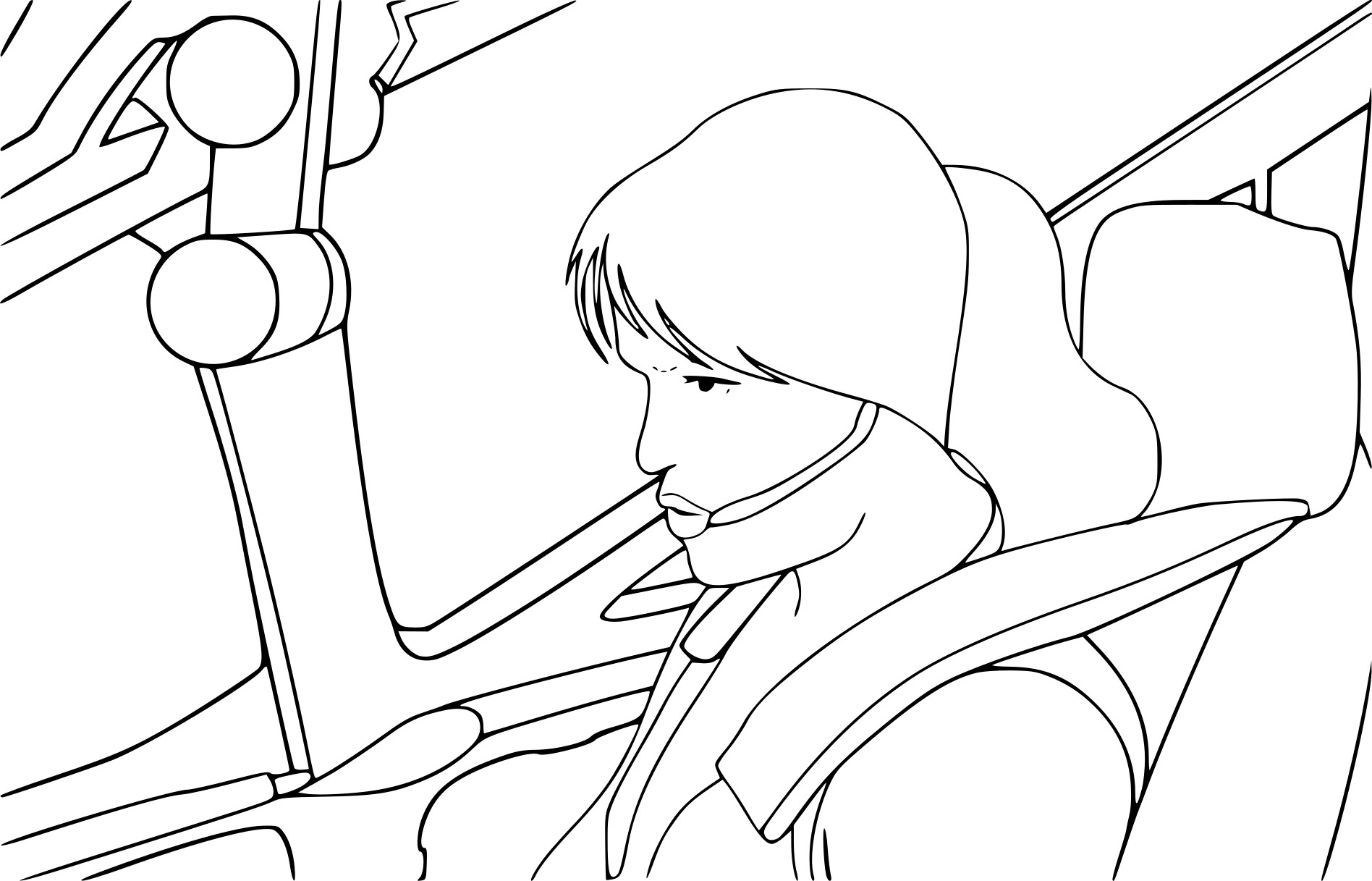 Airplane Pilot coloring page