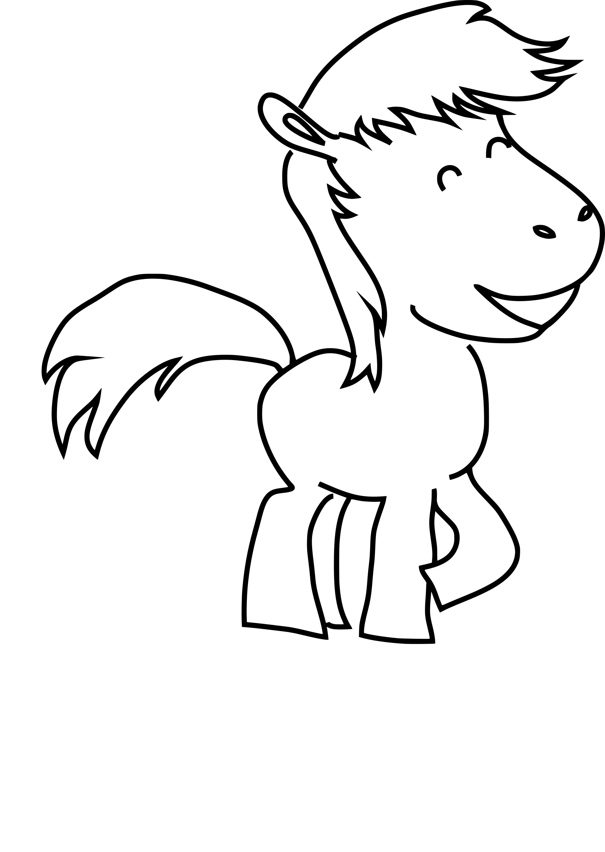 Disegno di Pony da colorare