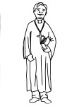 Priest coloring page