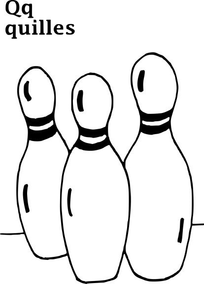 Coloriage quilles bowling