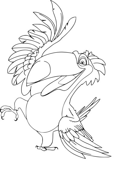 Rafael Toucan coloring page