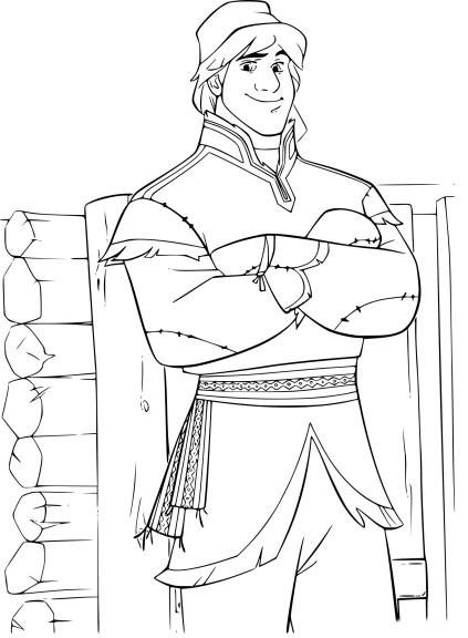 Coloriage Reine des Neiges Kristoff