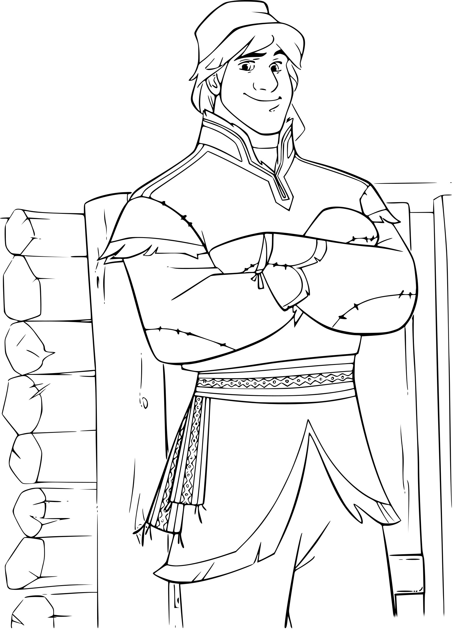 Frozen Kristoff coloring page