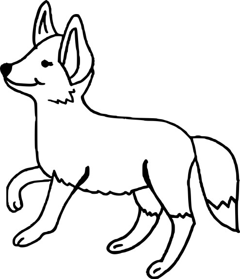 Fox coloring page