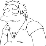 Simpson Barney Gumble coloring page