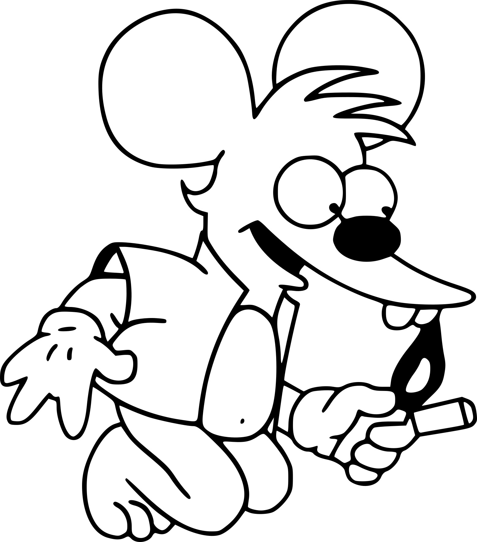 Simpson Itchy coloring page