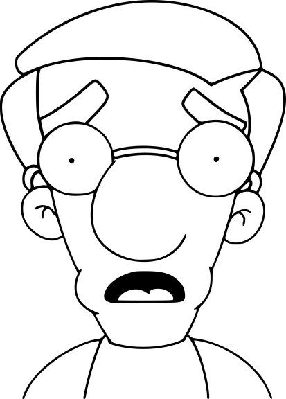 Disegno di Simpson Milhouse da colorare