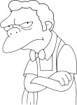 Simpson Moe Szyslak coloring page