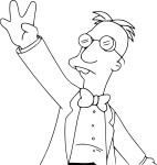 Coloriage Simpson professeur Frink