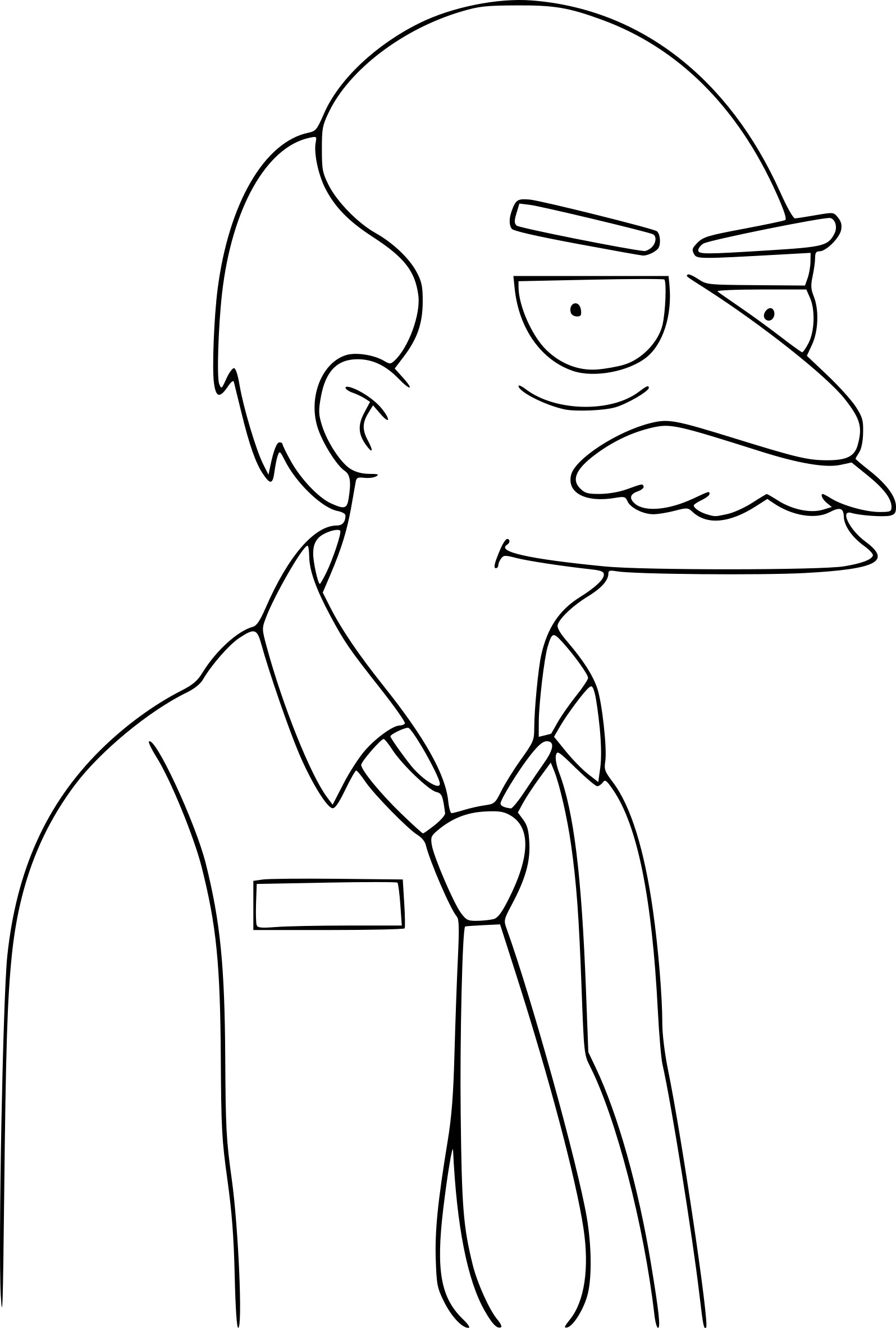 Simpson Sarcastic Clerk coloring page