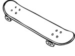 Skateboard coloring page