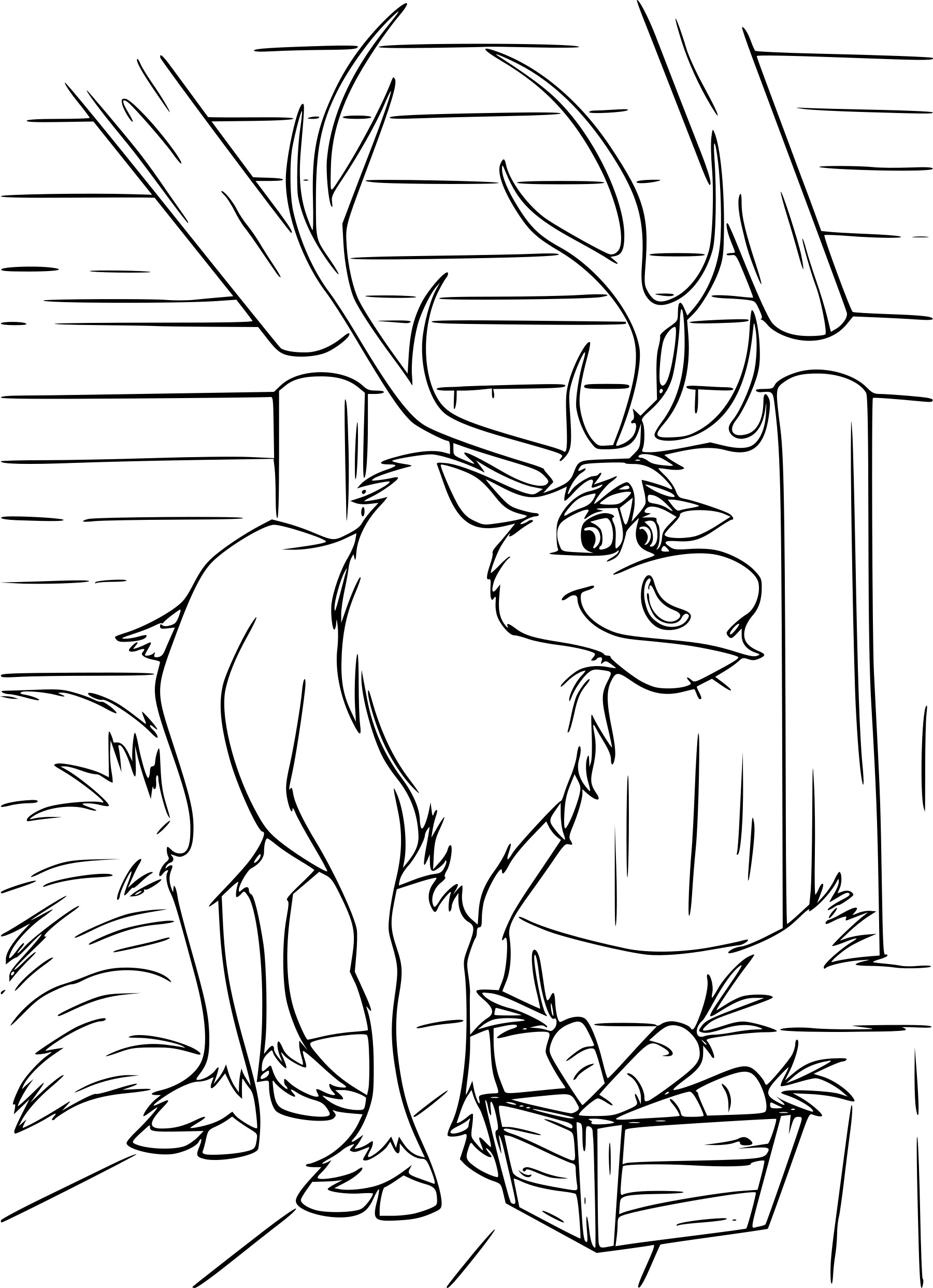 Sven From Frozen coloring page