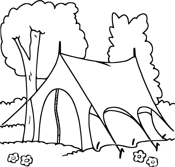 Camping Tent coloring page