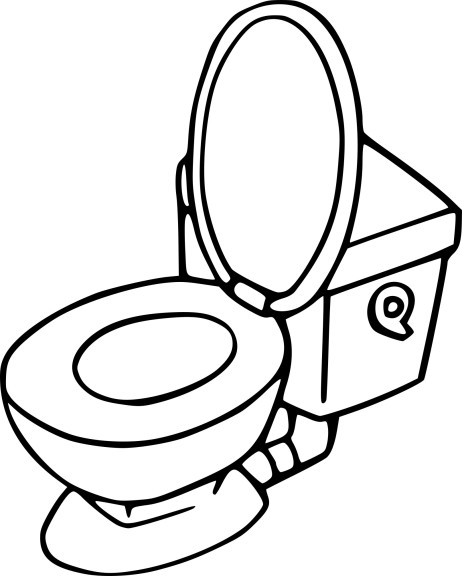 Toilet coloring page