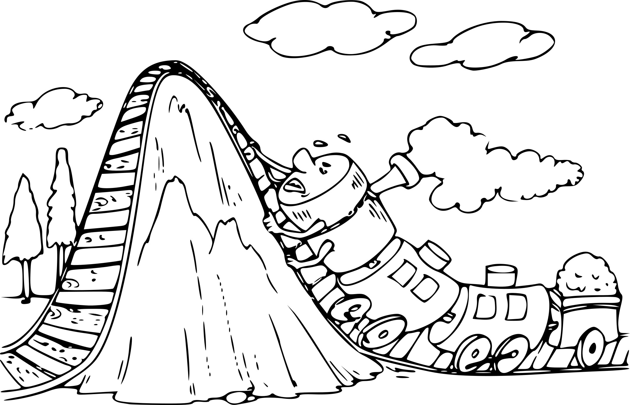 Child Train coloring page