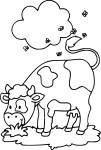 Cow coloring page