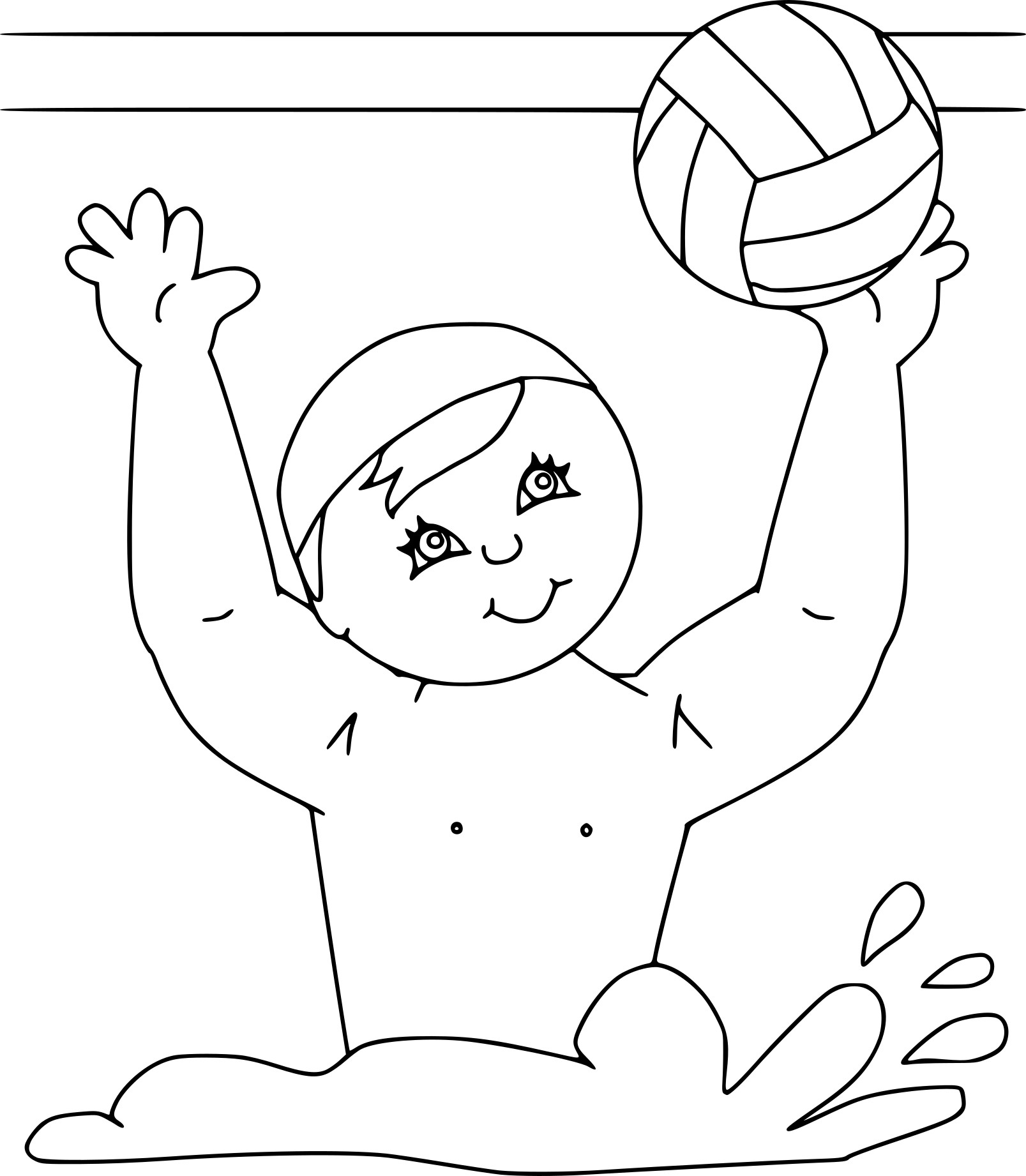 Waterpolo coloring page