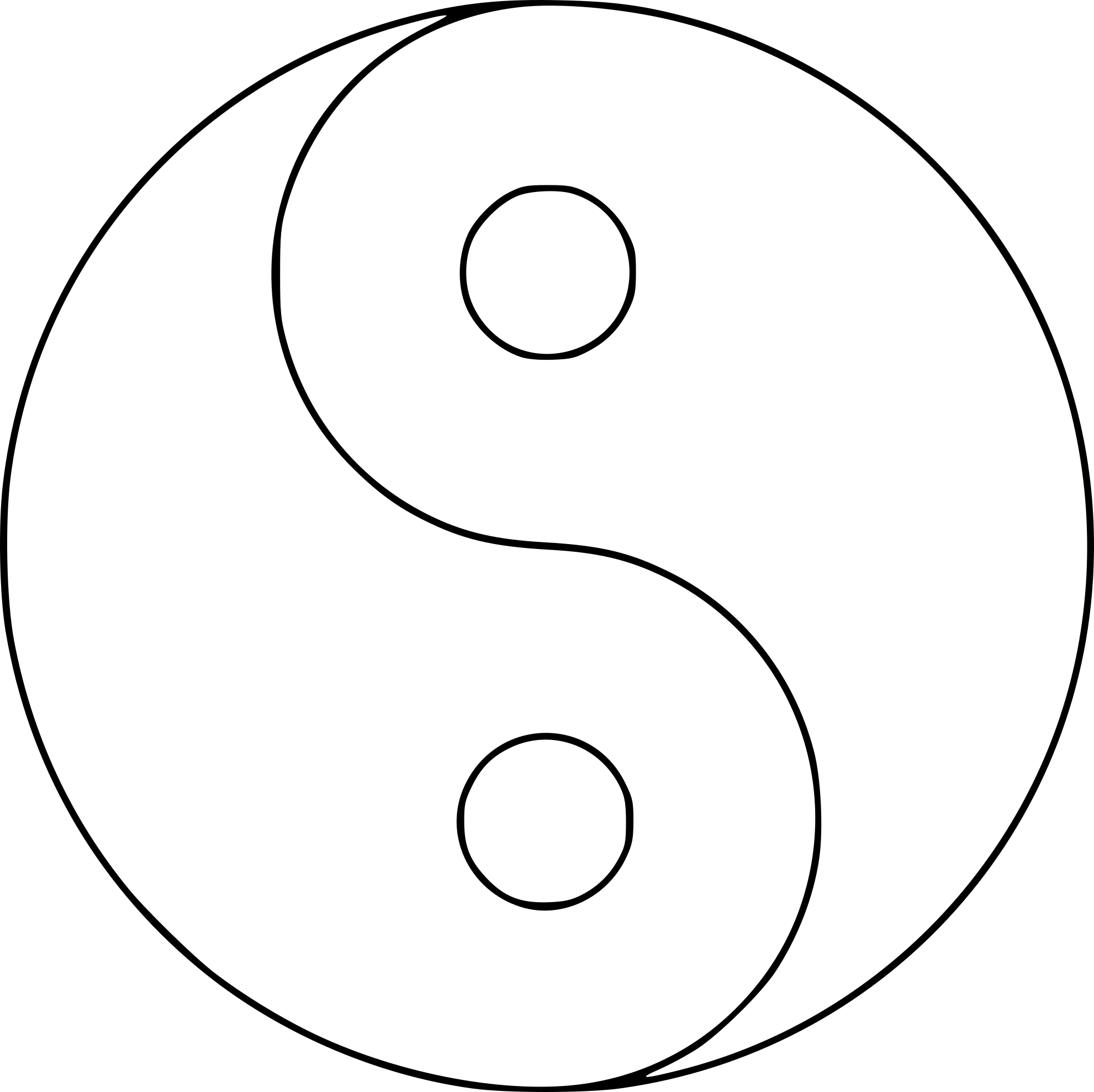 Yin Yang coloring page