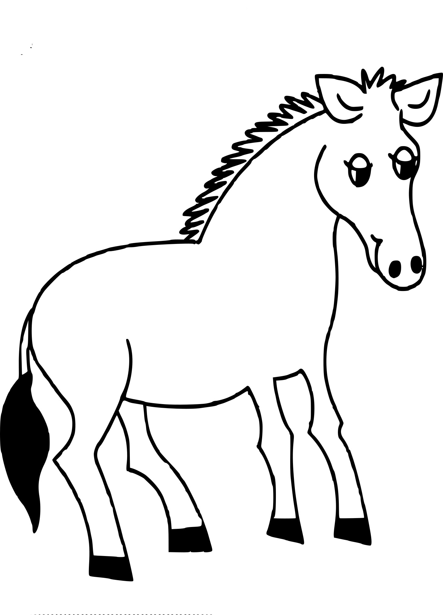 Coloriage zebre sans rayure à imprimer