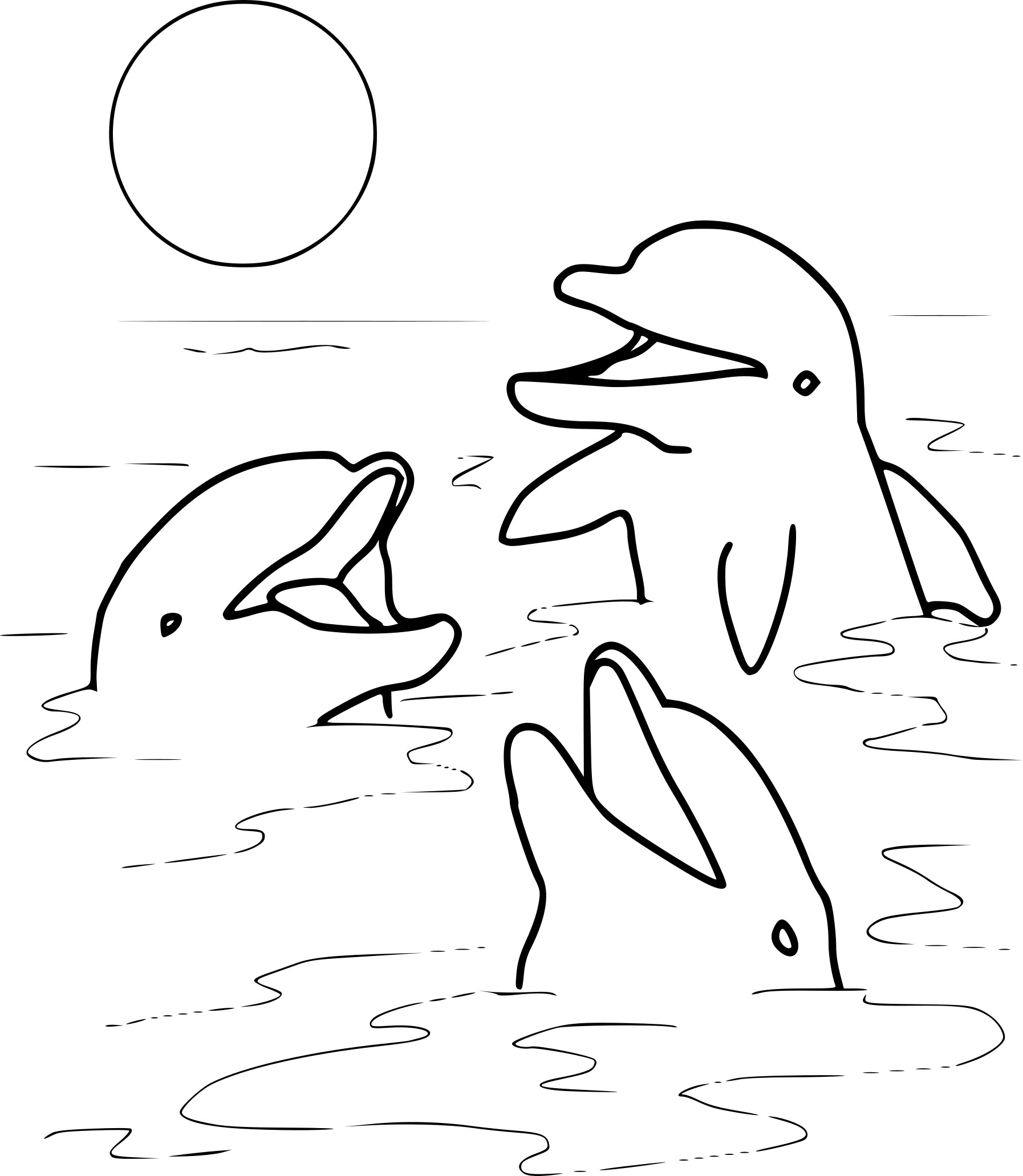 Dolphin coloring page