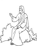 Jesus drawing and coloring page